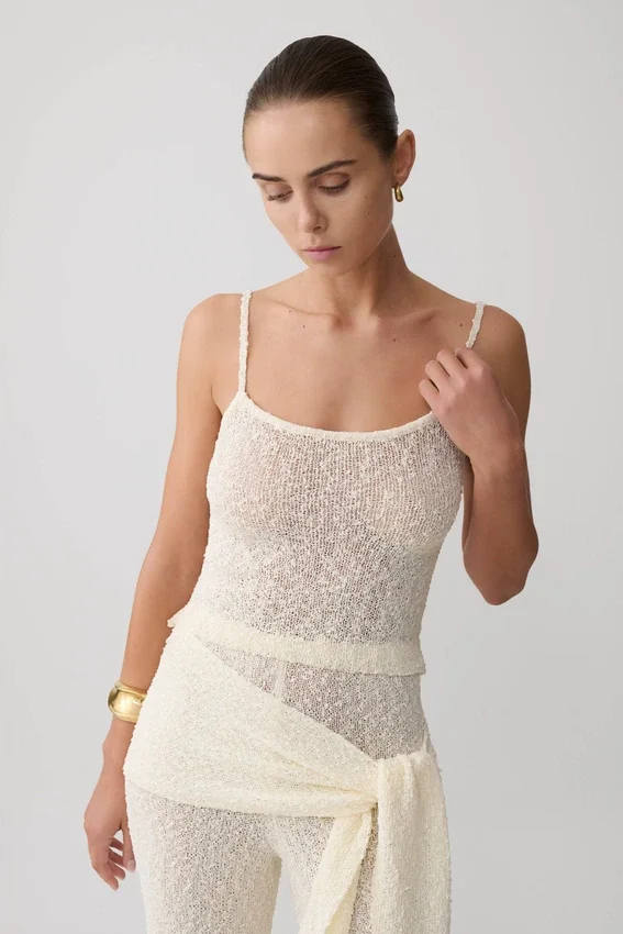 Mattais Boucle Knit Top – Ivory Mattais Boucle Knit Top – Ivory
