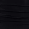 Mattea Slinky And Mesh Maxi Dress With Scarf – Black