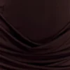Mattea Slinky And Mesh Mini Dress With Scarf – Dark Chocolate