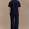 Maya Oversized Denim Shirt – Indigo Blue
