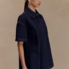 Maya Oversized Denim Shirt – Indigo Blue
