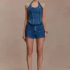 Meadow Denim Shorts – Dark Blue
