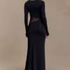 Megan Slinky And Mesh Maxi Dress – Black Megan Slinky And Mesh Maxi Dress – Black