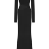 Megan Slinky And Mesh Maxi Dress – Black Megan Slinky And Mesh Maxi Dress – Black
