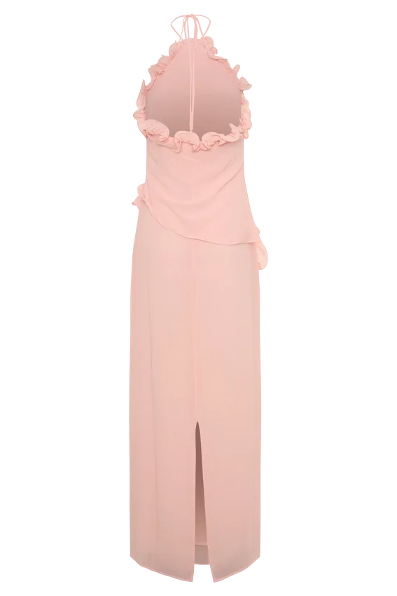 Melissa Chiffon Flower Maxi Dress – Baby Pink Melissa Chiffon Flower Maxi Dress – Baby Pink