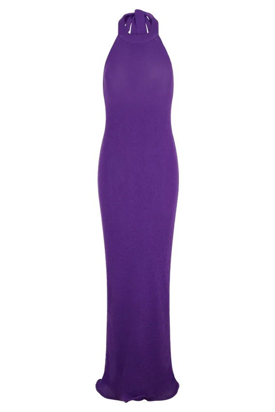Melodie Halter Knit Maxi Dress – Purple Melodie Halter Knit Maxi Dress – Purple