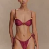 Memphis Beaded Bikini Top – Wine