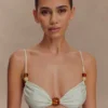 Memphis Beaded Bikini Top – Mint