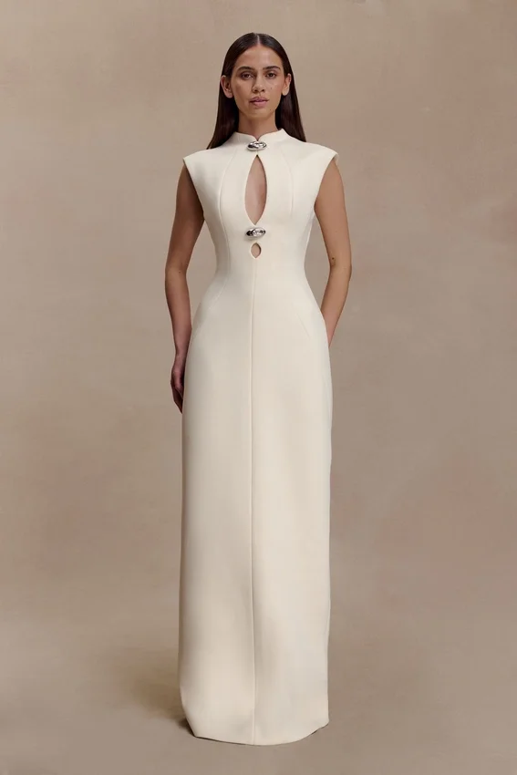 Michelle Cut Out Maxi Dress – Buttercream Michelle Cut Out Maxi Dress – Buttercream