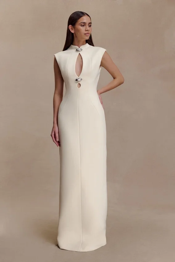 Michelle Cut Out Maxi Dress – Buttercream Michelle Cut Out Maxi Dress – Buttercream