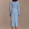 Mikaila Asymmetric Shirt Dress – Blue