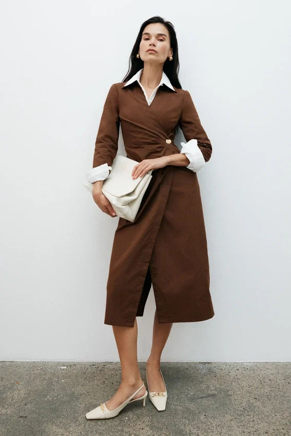Mikaila Asymmetric Shirt Dress – Dark Chocolate Mikaila Asymmetric Shirt Dress – Dark Chocolate