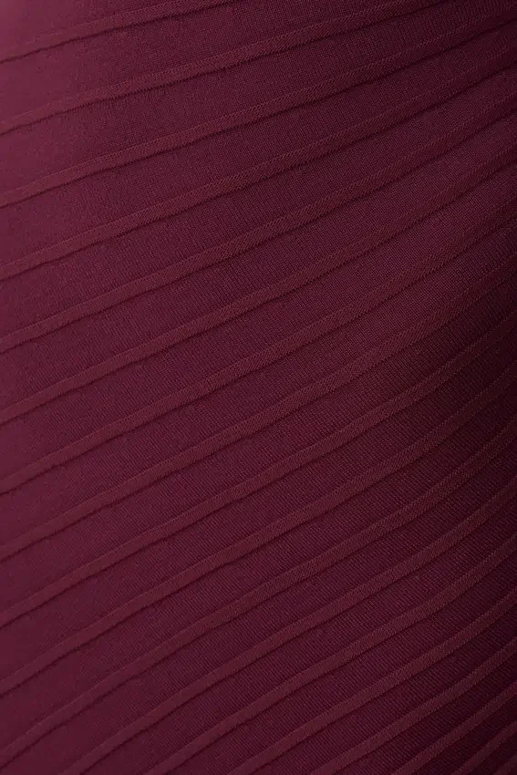 Milasandra Pleated Knit Dress – Plum Milasandra Pleated Knit Dress – Plum