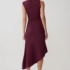 Milasandra Pleated Knit Dress – Plum Milasandra Pleated Knit Dress – Plum