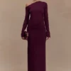 Miles Knit Maxi Skirt – Plum
