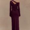 Miles Knit Maxi Skirt – Plum