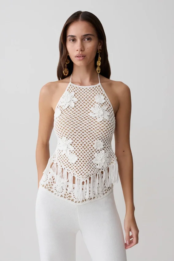 Miley Crochet Halter Top – Ivory Miley Crochet Halter Top – Ivory