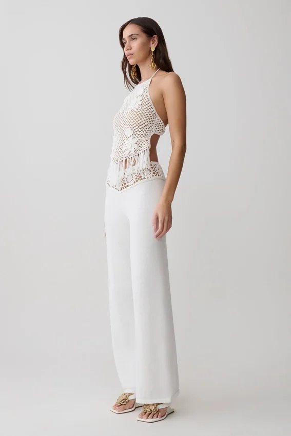 Miley Crochet Halter Top – Ivory Miley Crochet Halter Top – Ivory