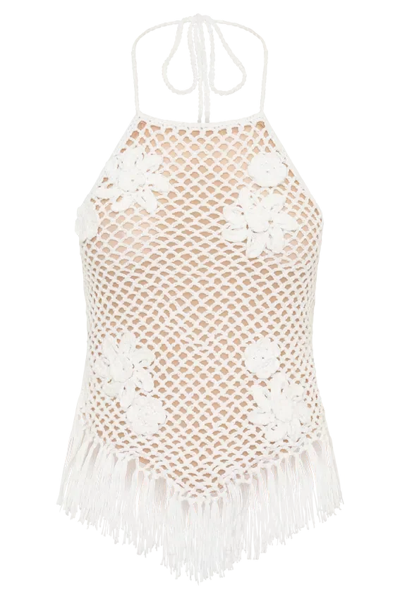 Miley Crochet Halter Top – Ivory Miley Crochet Halter Top – Ivory