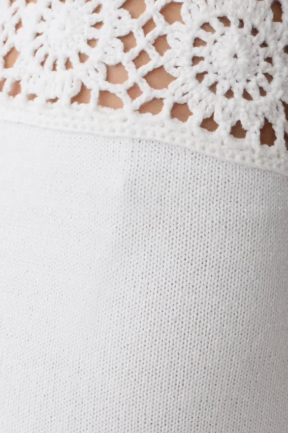 Miley Crochet Waistband Straight Leg Pant – Ivory Miley Crochet Waistband Straight Leg Pant – Ivory