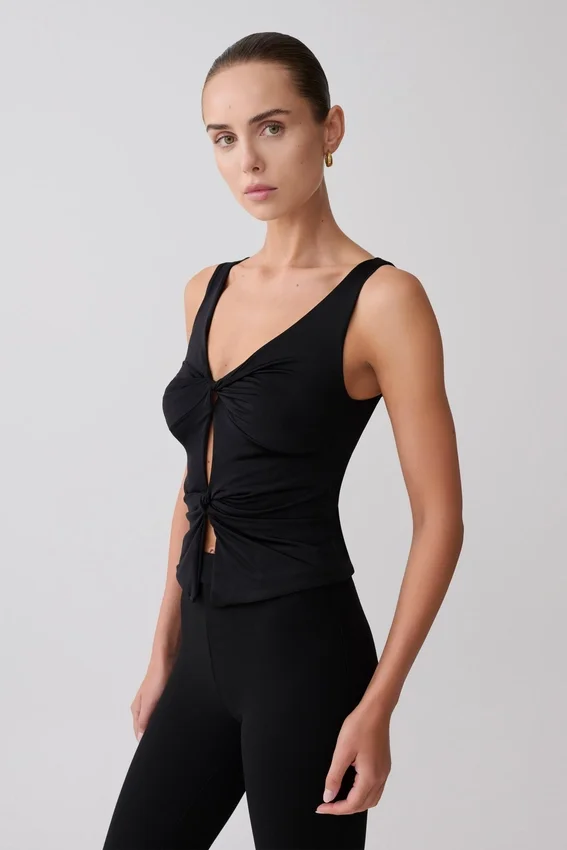 Millie Twist Sleeveless Top – Black Millie Twist Sleeveless Top – Black
