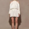 Minna Halter Mini Dress – Opal White Minna Halter Mini Dress – Opal White