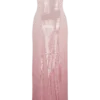Miranda Strapless Sequin Maxi Dress – Ombre Pink