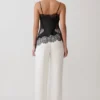 Miriam Satin & Lace Camisole – Black Miriam Satin & Lace Camisole – Black