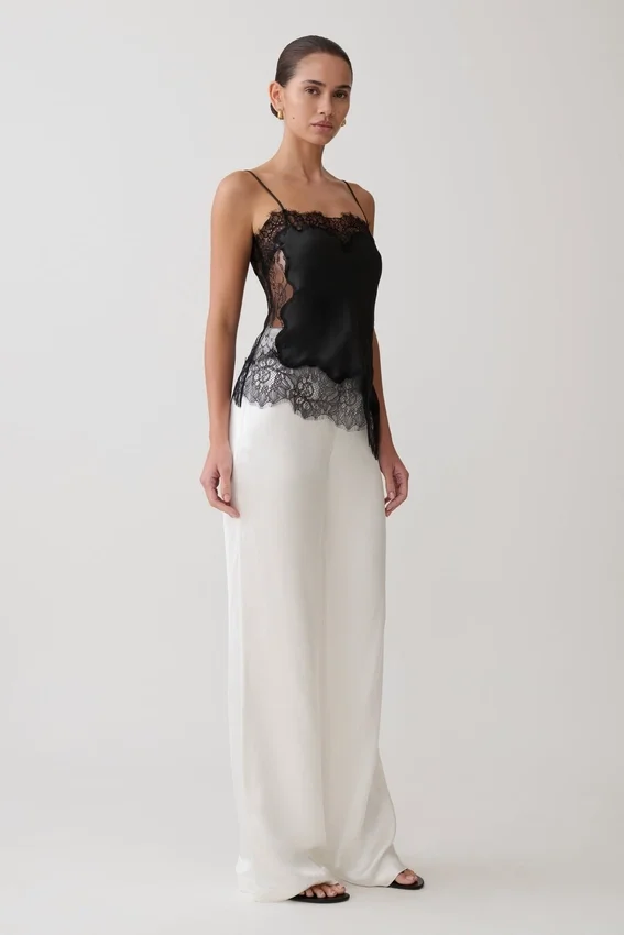 Miriam Satin & Lace Camisole – Black Miriam Satin & Lace Camisole – Black