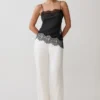 Miriam Satin & Lace Camisole – Black Miriam Satin & Lace Camisole – Black
