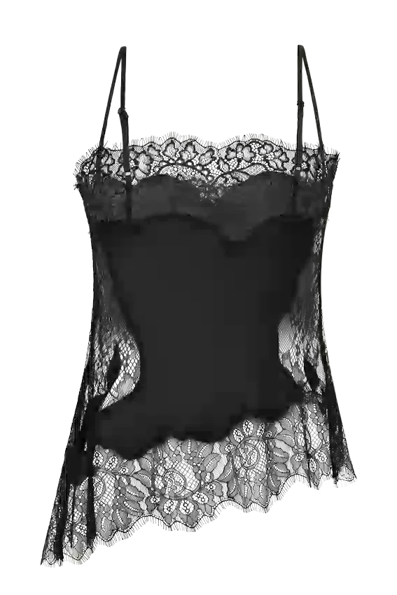Miriam Satin & Lace Camisole – Black Miriam Satin & Lace Camisole – Black