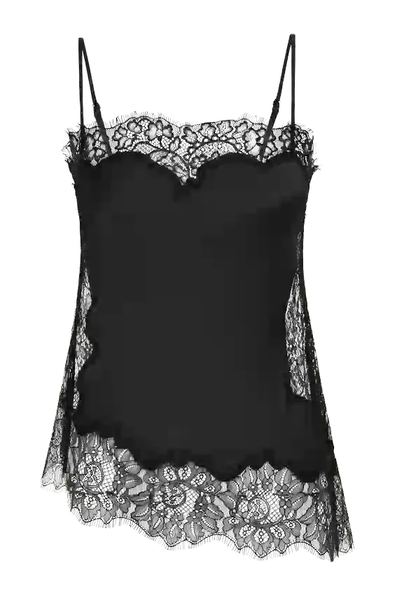 Miriam Satin & Lace Camisole – Black Miriam Satin & Lace Camisole – Black