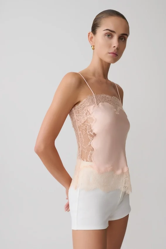 Miriam Satin & Lace Camisole – Peach Miriam Satin & Lace Camisole – Peach