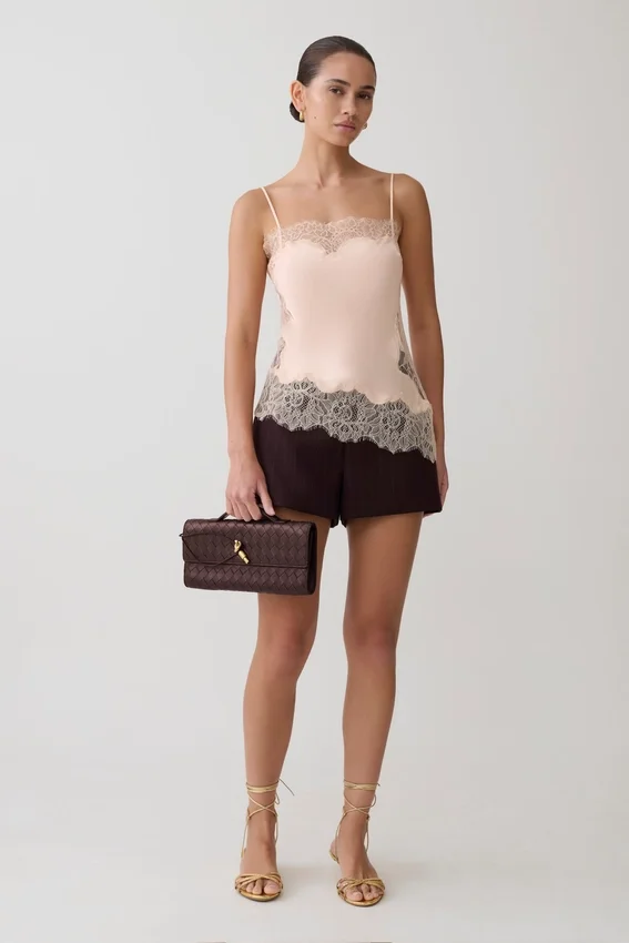 Miriam Satin & Lace Camisole – Peach Miriam Satin & Lace Camisole – Peach