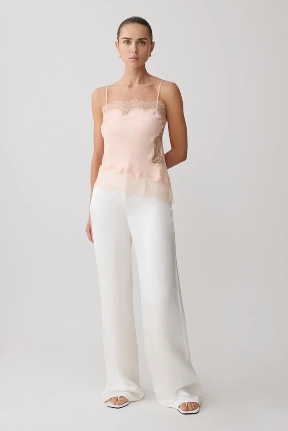 Miriam Satin & Lace Camisole – Peach Miriam Satin & Lace Camisole – Peach