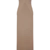 Mirren Strapless Slinky Maxi Dress – Bronze