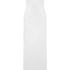 Mirren Strapless Slinky Maxi Dress – White