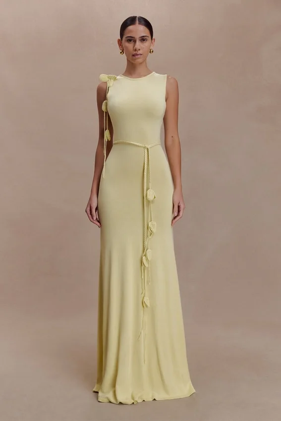 Monay Tulip Maxi Dress – Lemon Monay Tulip Maxi Dress – Lemon