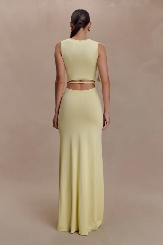 Monay Tulip Maxi Dress – Lemon Monay Tulip Maxi Dress – Lemon