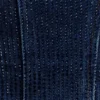 Monte Strapless Diamante Denim Corset – Midnight Blue