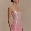 Mora Sequin Mini Dress – Ombre Pink