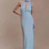 Nadine Halter Chiffon Maxi Dress – Blue Nadine Halter Chiffon Maxi Dress – Blue