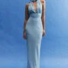 Nadine Halter Chiffon Maxi Dress – Blue Nadine Halter Chiffon Maxi Dress – Blue