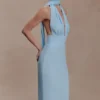 Nadine Halter Chiffon Maxi Dress – Blue Nadine Halter Chiffon Maxi Dress – Blue