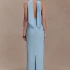 Nadine Halter Chiffon Maxi Dress – Blue Nadine Halter Chiffon Maxi Dress – Blue