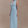 Nadine Halter Chiffon Maxi Dress – Blue Nadine Halter Chiffon Maxi Dress – Blue