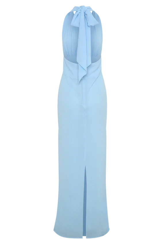 Nadine Halter Chiffon Maxi Dress – Blue Nadine Halter Chiffon Maxi Dress – Blue