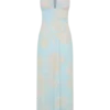 Nadine Halter Scarf Chiffon Maxi Dress – Blue Floral Print Nadine Halter Scarf Chiffon Maxi Dress – Blue Floral Print