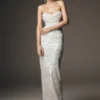 Nala Strapless Sequin Maxi Dress – Ivory