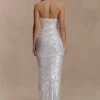 Nala Strapless Sequin Maxi Dress – Ivory